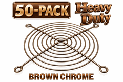 50-Pack Heavy Duty 12 Gauge Wire Fan Grill for 120MM Fan (BRONZE CHROME) - Click to enlarge