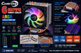 CoolerOne 6-Heatpipe ARGB CPU Tower Cooler 120mm PWM Fan Multi-Socket Intel LGA1851 LGA1700 LGA1200 LGA115X AMD AM5 AM4 Direct Contact Heatpipe Gaming Workstation Air Cooler