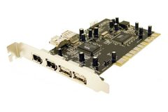 Carte PCI Combo USB 2.0 / Firewire - 4 Ports Ext. + 2 Int. - Chipset ALI M5271