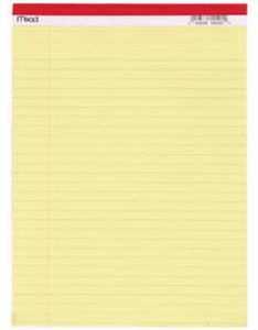12pk  Mead - 50 CT 8-1/2 x 11 Yellow Legal Pad