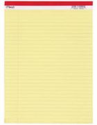12pk  Mead - 50 CT 8-1/2 x 11 Yellow Legal Pad