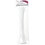 25 Pk 6mm White Chenille Stem Pipe Cleaners