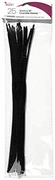 25 Pk Black Chenille Stem Pipe Cleaners