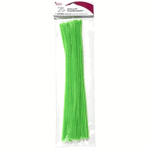 25 Pk Emerald Chenille Stem Pipe Cleaners