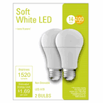 2PK 14W 100W LED Light Bulbs 2PK 14W 100W LED Light Bulbs