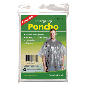 50in x 40in Clear  Poncho