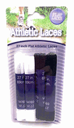 Allary 27in 4PR White & Black Flat Athletic Shoelaces