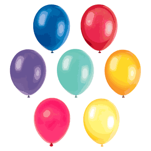 Asst Balloons 10CT 12in