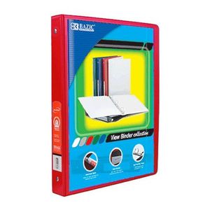 Bazic .5in Red View Binder