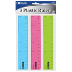 Bazic 6In Ruler 3pk Bazic 6In Ruler 3pk