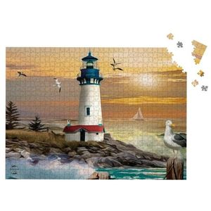 Briarwood Lane 1000PC Jigsaw Puzzle Sunset Lighthouse