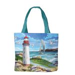 Briarwood Lane Coastal Lighthouse Canvas Tote Bag Briarwood Lane Coastal Lighthouse Canvas Tote Bag