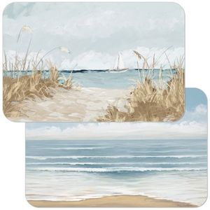 Counter Art Reversible Plastic Placemat Coastal Scenery