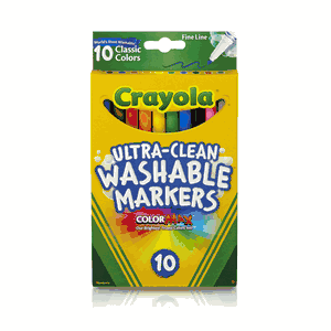 Crayola 10 Count Washable Markers Fine