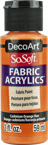 DecoArt So Soft Fabric Acrylics Paint Cadmium Orange