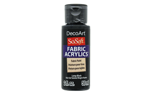 DecoArt So Soft Fabric Acrylics Paint Lamp Black