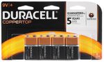 Duracell 4pk 9V Alkaline Battery Duracell 4pk 9V Alkaline Battery