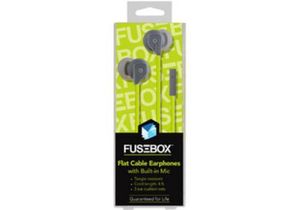 Fusebox Flat Cable Earphones With Microphone Earbuds Asst