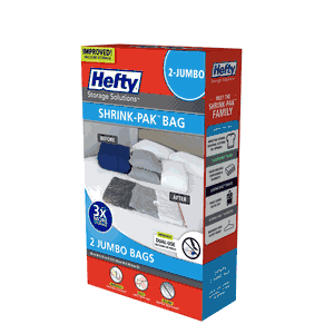 Hefty Shrink Pak Bags 2CT Jumbo
