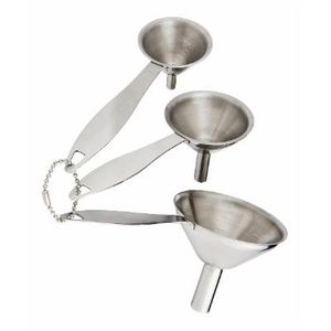 HIC Stainless Steel Condiment Funnels With Handle