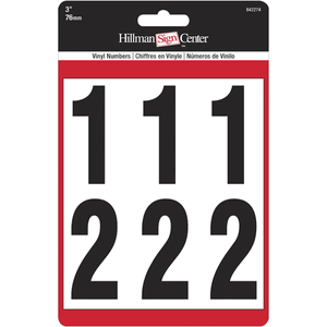 Hillman 3in Self Stick Numbers