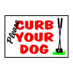 Hillman 9x12 Curb Your Dog Sign