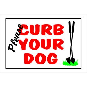 Hillman 9x12 Curb Your Dog Sign