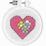 Janlynn Counted Cross Stitch Kids Heart