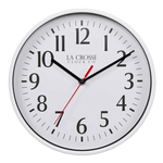 La Crosse 10 in. White Plastic Wall Clock