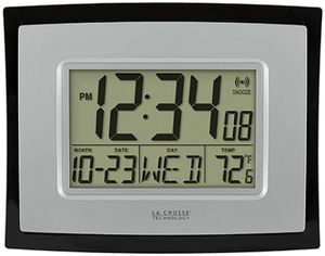 La Crosse Digital Wall Clock With Indoor Temperature