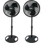 Lasko - 16IN Oscillating Black Pedestal Fan