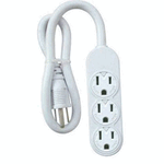 Master Electrician White 3 Outlet Power Strip Master Electrician White 3 Outlet Power Strip