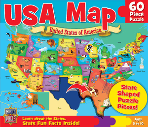 Master Pieces - USA Map Puzzle with State Shaped Pieces