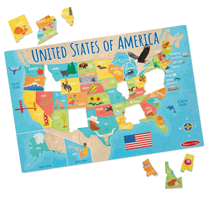 Melissa & Doug - 51 PC U.S.A. Map Floor Puzzle