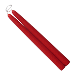 Mole Hallow 2PK 12in  Handmade Taper Candles Stark Sweetheart Red