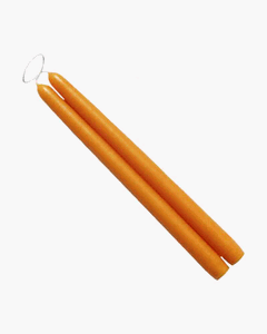 Mole Hallow 2PK 12in  Handmade Taper Candles Stark Yellow Gold