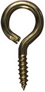 4pk Brass 1-3/8in Screw Eyes 4pk Brass 1-3/8in Screw Eyes