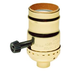 Pass & Seymour 3 Way Brass Lamp Holder Socket