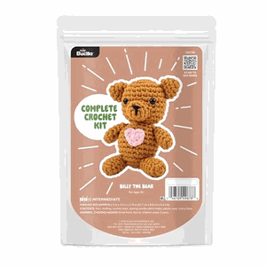 Plaid Crochet Kit Billy The Bear