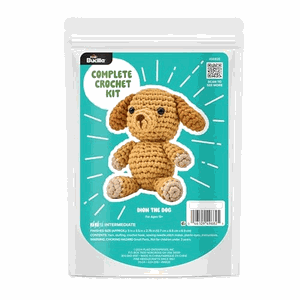 Plaid Crochet Kit Dion The Dog