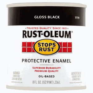 Rustoleum 1/2PT Gloss Black Paint