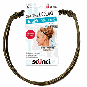 Scunci No Slip Grip Split Double Hairband