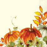 Unique 16ct Watercolor Fall Pumpkin Lunch Napkin