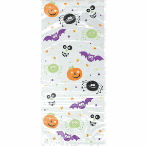 Unique 20ct Spooky Smiles Cello Treat Bag 5x11