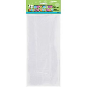 Unique 30Pk Clear Geft/Treat  Bags