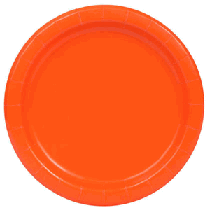 Unique 8ct 7in Pumpkin Orange Plates