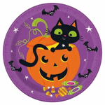 Unique 8ct Cat & Pumpkin 9in Plates