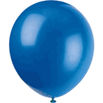 Unique 9in Latex Balloons 20ct Royal Blue
