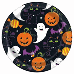 Unique Cat & Pumpkin 7in Plate