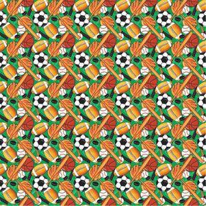 Unique Classic Sports Gift Wrap 30in x 5 ft